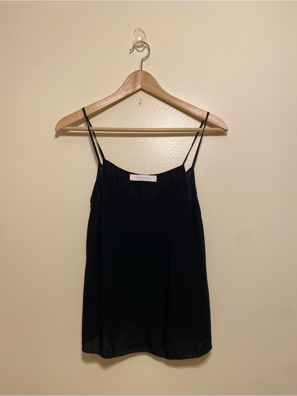 See By Chloe Black Slip Top. Size 36